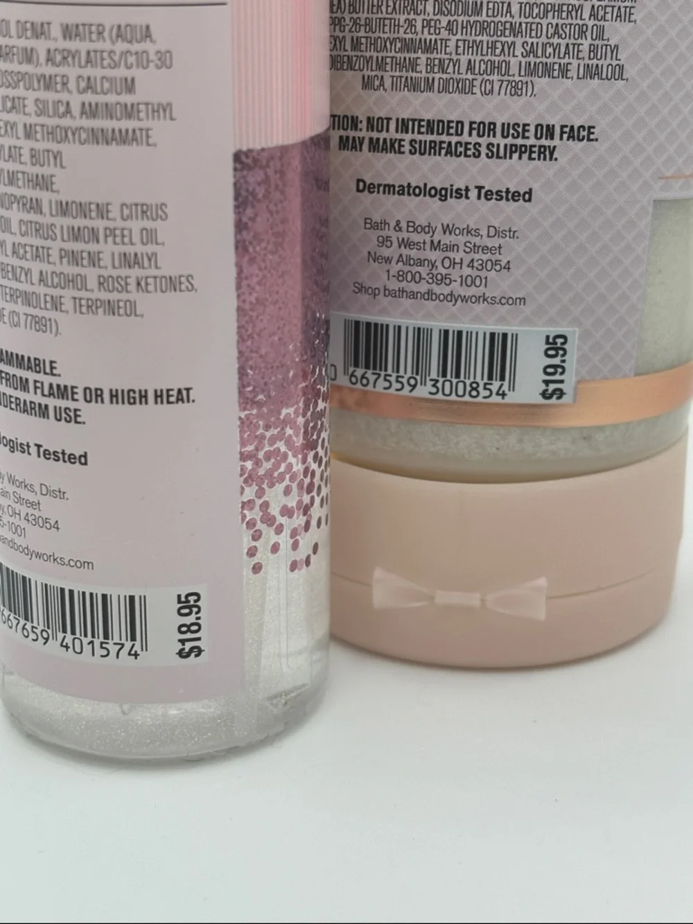 Bath & Body Works Champagne Toast Diamond Shimmer Mist & Exfoliating Glow Scrub